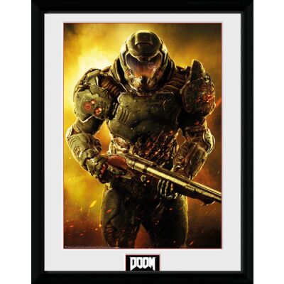 Doom Poster im Rahmen Marine 45 x 34 cm