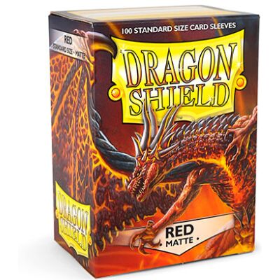 Dragon Shield Standard Sleeves - Matte Red (100 Sleeves)