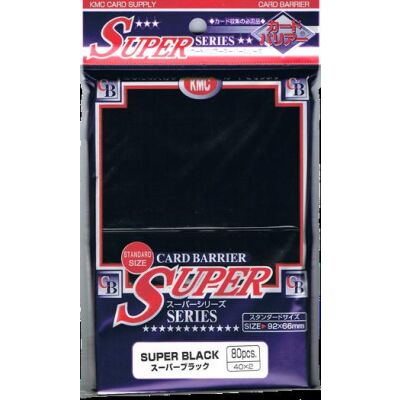 KMC Standard Sleeves - Super Black (80 Sleeves)
