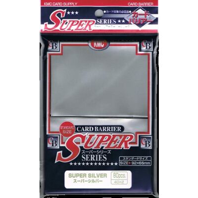 KMC Standard Sleeves - Super Silver (80 Sleeves)