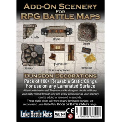 Add-On Scenery for RPG Maps - Dungeon Decorations, Englisch