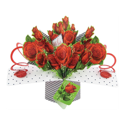 3D Pop Up Card With Love Roses