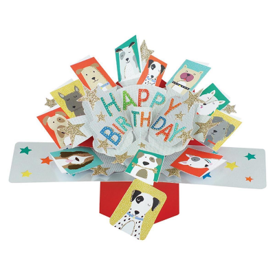 3D Pop Up Card Happy Birthday Dogs