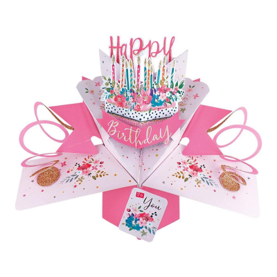 3D Pop Up Card Birthday Cake