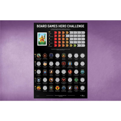 Scratch-Off Poster Board Games Hero Challenge