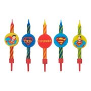 DC Comics Set of 10 Birthday style Candles Superman logo
