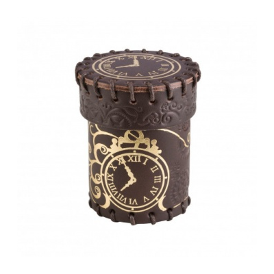 Steampunk Brown & golden Leather Dice Cup