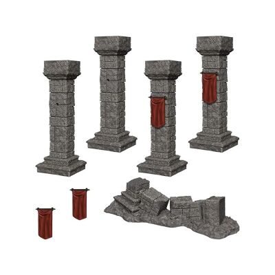 WizKids Deep Cuts Unpainted Miniatures - Pillars & Banners