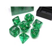 Chessex Translucent Polyhedral 7-Die Set - Green/white