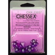 Chessex Polyhedral 7-Die Set - Purple/white