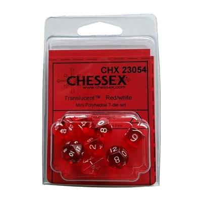 Chessex Polyhedral 7-Die Set - Red/white