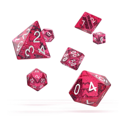 Oakie Doakie Dice Würfel RPG-Set Speckled - Pink (7)
