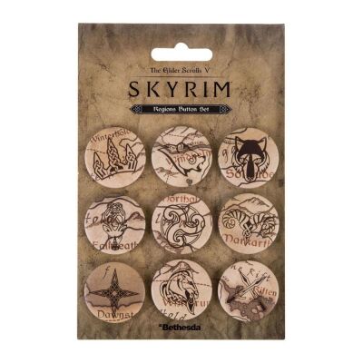 Elder Scrolls V Skyrim Pin 9-Pack Regions