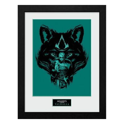 Assassins Creed Valhalla Collector Print Framed Poster Wolf