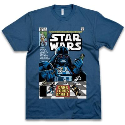 T-Shirt - Darth Vader Comic, Blau