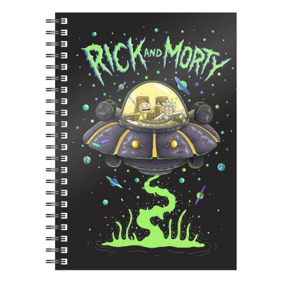 Rick & Morty Notizbuch Space Ship