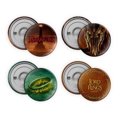 Lord of the Rings Pin-Back Buttons 4-Pack Collection