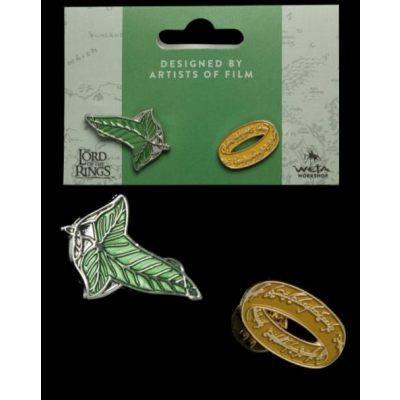 Herr der Ringe Ansteck-Pin Doppelpack Elfen Leaf & One Ring