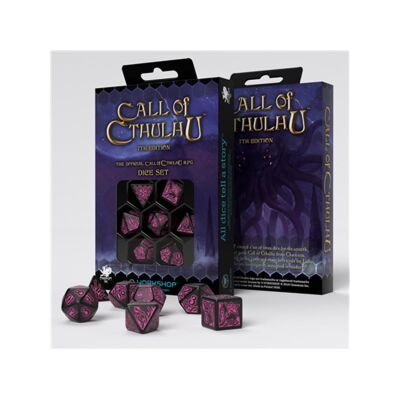 Call of Cthulhu 7th Edition Dice Set Schwarz & Magenta (7)