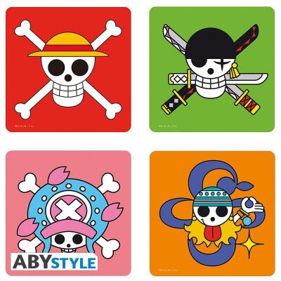 One Piece Untersetzer-Set Skulls (4)