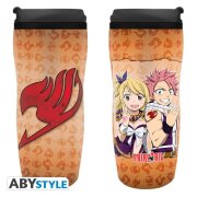 Fairy Tail Travel Mug "Lucy, Natsu & Emblem"