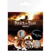 Attack on Titan Ansteck-Buttons Characters