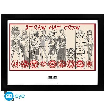 One Piece Framed Poster Straw Hat Crew