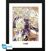 Dragon Ball Z Poster im Rahmen Super Saiyans 30 x 40 cm