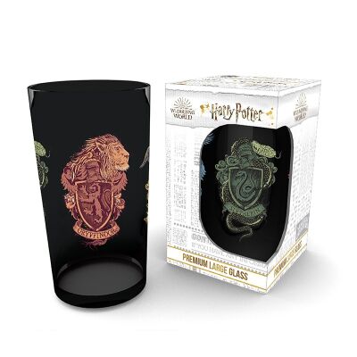 Harry Potter Glass Anmal Crests 400 ml (large)