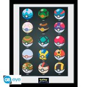 Pokémon Poster im Rahmen Pokébälle 30...