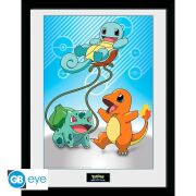 Pokémon Poster im Rahmen Kanto Starter