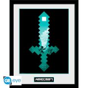 Minecraft Poster im Rahmen Diamond Swords 30 x 40 cm