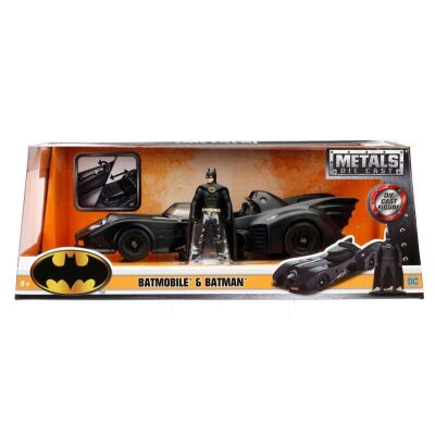 Batman Diecast Modell 1/24 1989 Batmobile mit Figur