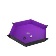 Magnetic Dice Tray Hexagonal Black & Purple XL