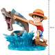 One Piece PVC Statue World Collectable Figure Log Stories Monkey D. Luffy vs. Local Sea Monster 7 cm