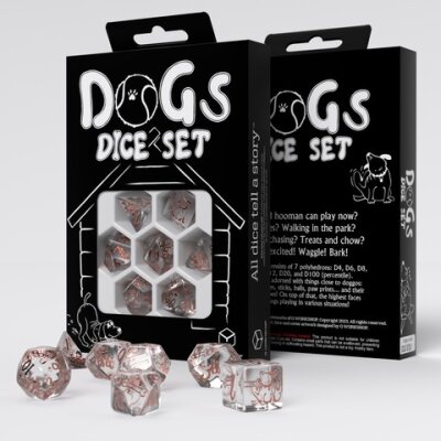 Q-Workshop Dice: Dogs Dice Set - Bubbles