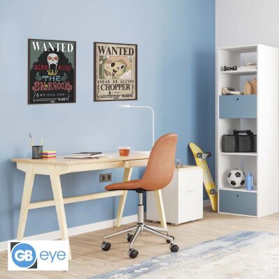 One Piece Chibi Poster-Set "Wanted Chopper & Brook" 52 x 38 cm