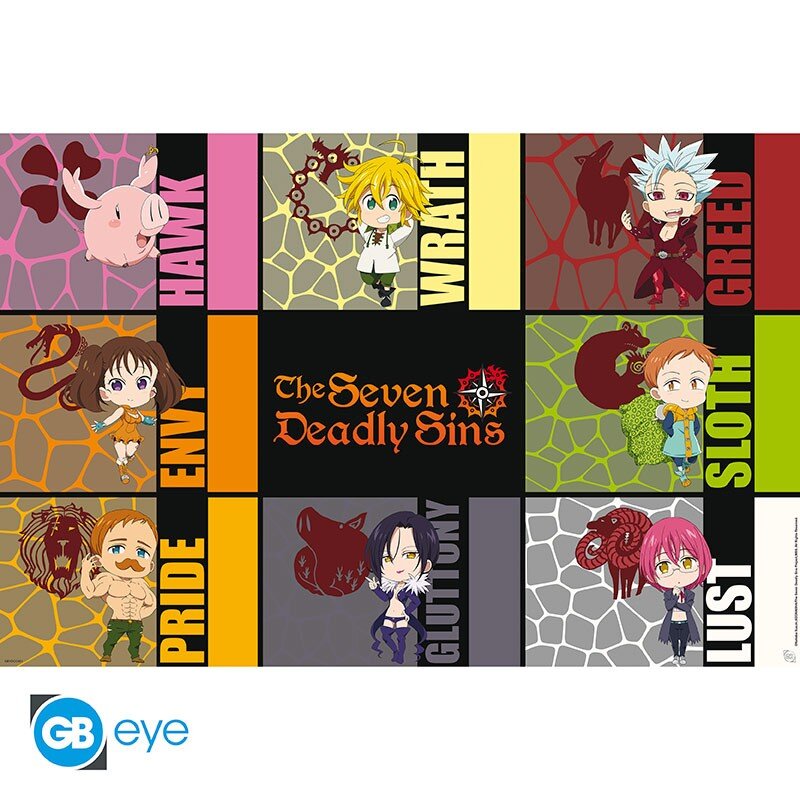 The Seven Deadly Sins S3 Poster Maxi "Chibi Sins" 91,5 x 61 cm