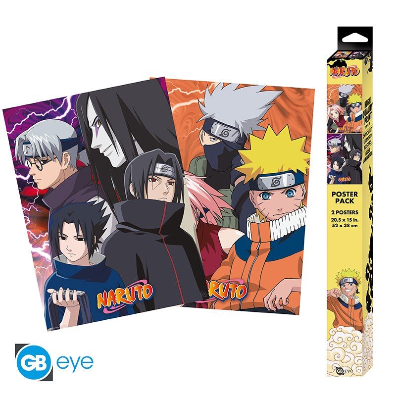 Naruto Shippuden Chibi Poster-Set "Konoha Ninjas & Deserters" 52 x 38 cm