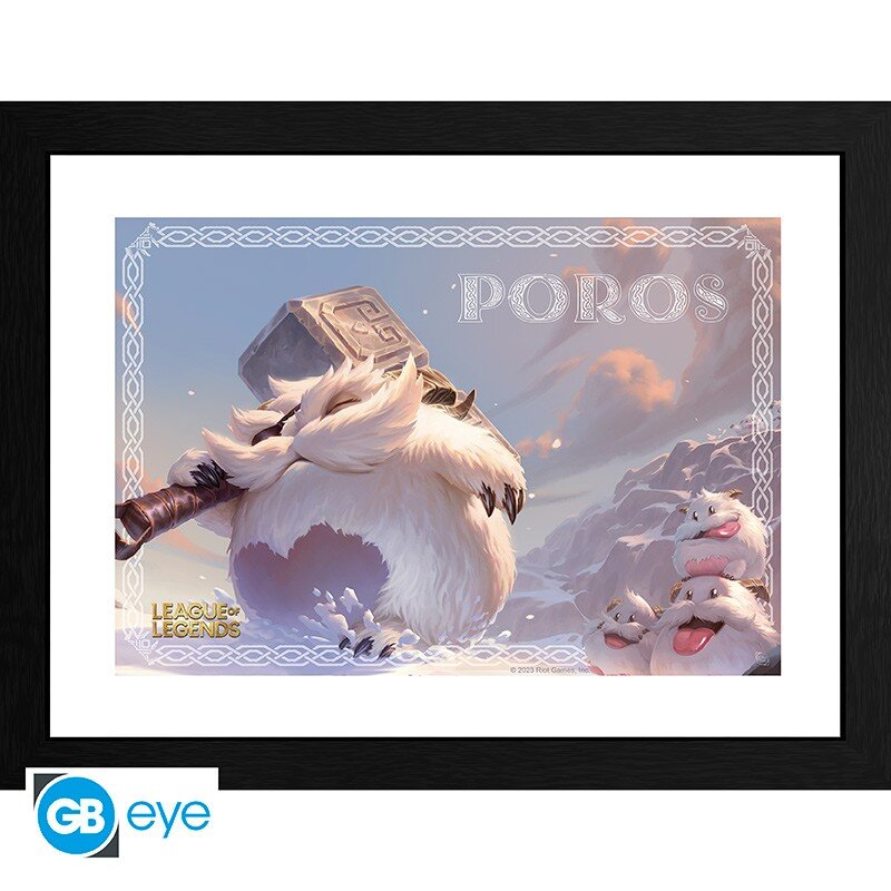 League of Legends Poster im Rahmen "Poro" 30 x 40 cm