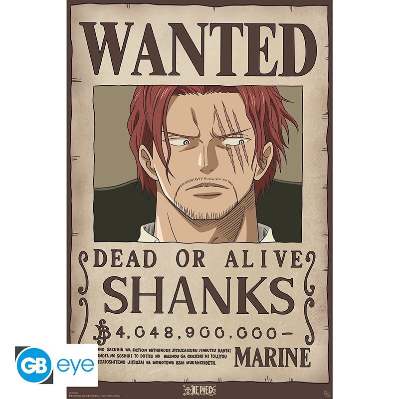 One Piece Maxi-Poster "Wanted Shanks" 91,5 x 61 cm