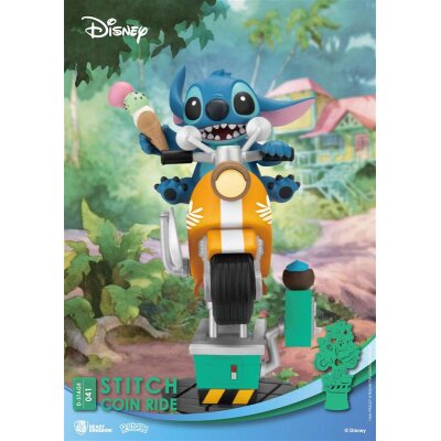 Disney D-Stage PVC Diorama Stitch Coin Ride 16 cm