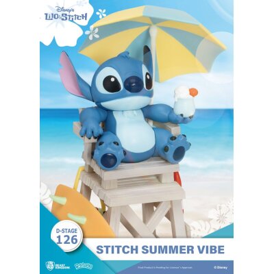 Disney D-Stage PVC Diorama Stitch Summer Vibe 16 cm