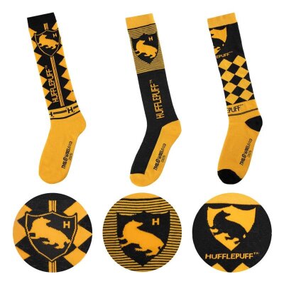Harry Potter Kniestrümpfe 3er-Pack Hufflepuff