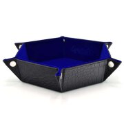 Hexagonal Foldable Rolling Tray - Dragon Skin Blue
